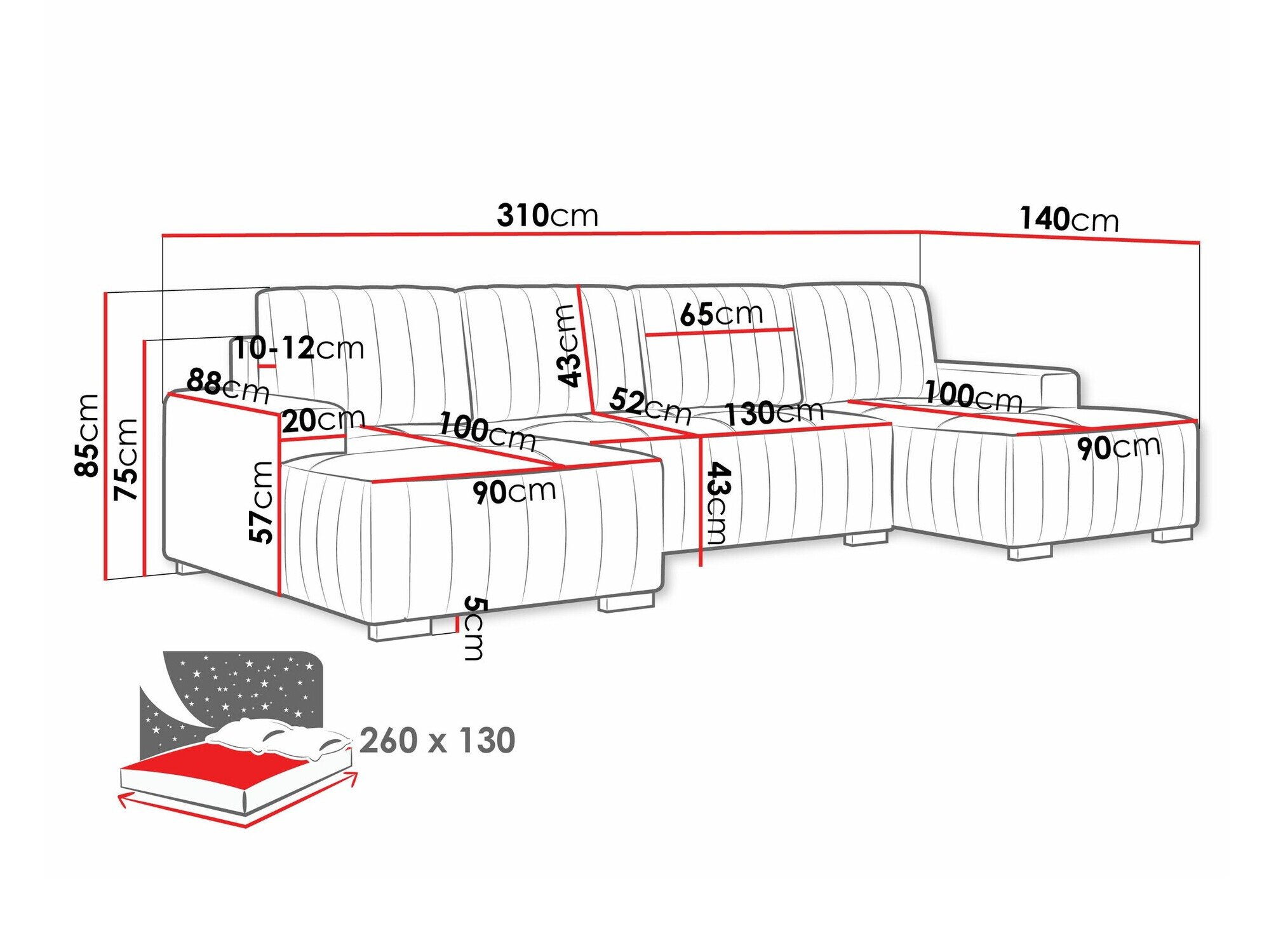 Canapé d'angle Columbus 232 (Manila 21)