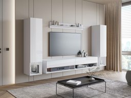 Ensemble de salon Sarasota 176 (Blanc + Blanc brillant)