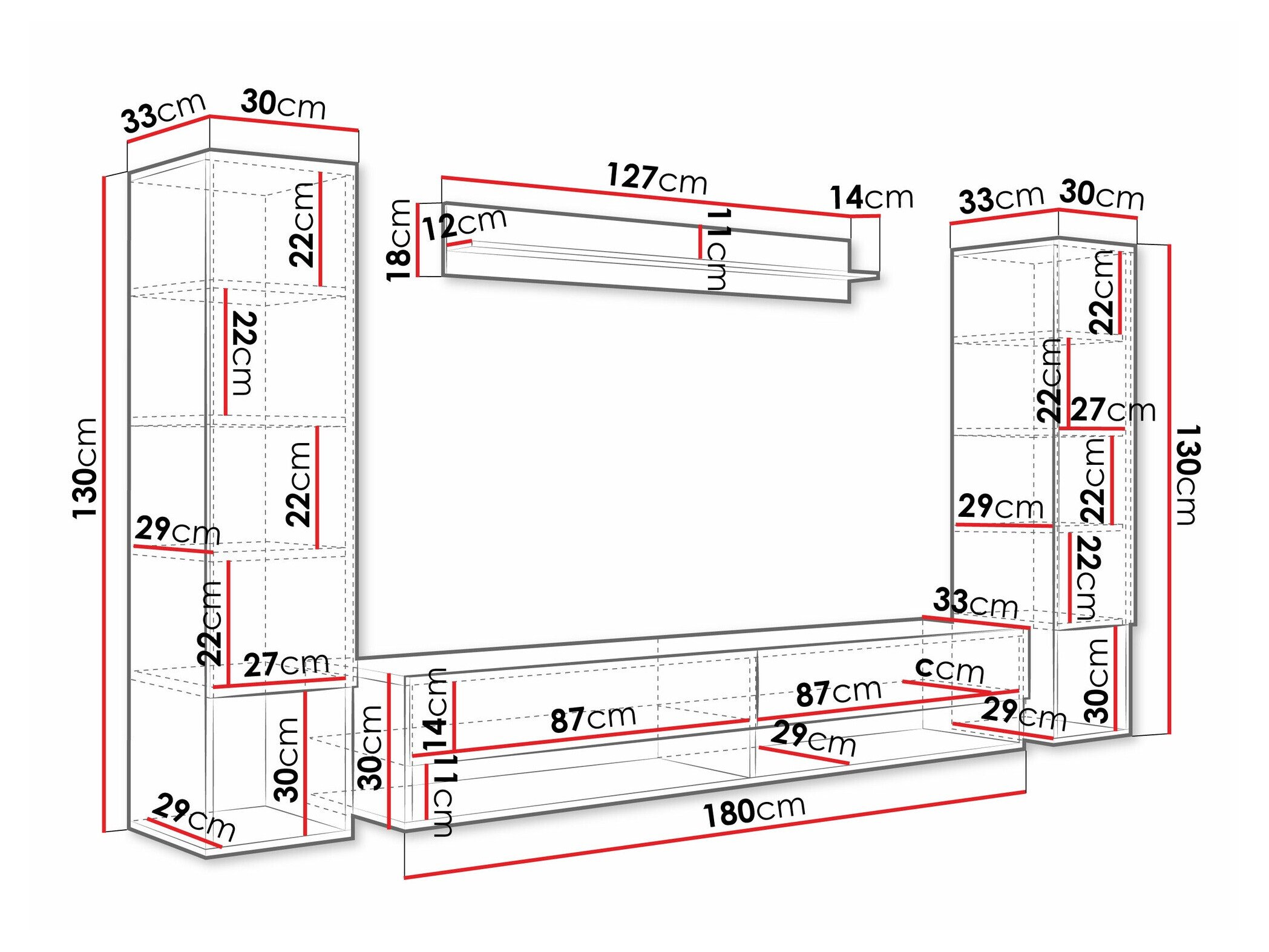 Ensemble de salon Sarasota 176 (Chêne Artisan)