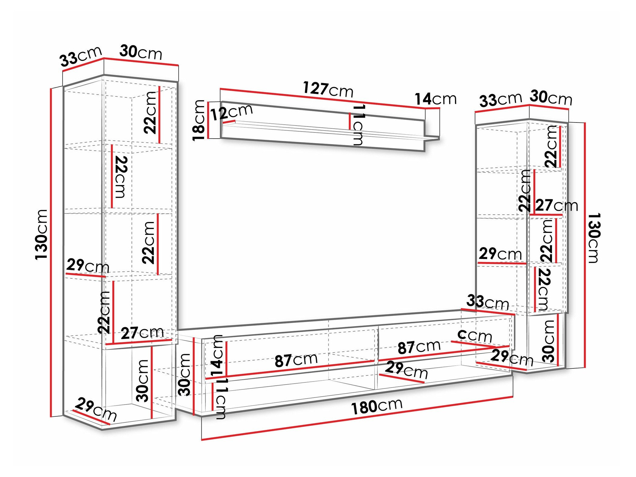 Ensemble de salon Sarasota 176 (Chêne wotan)