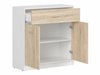 Commode Novsore 115 (Blanc + Sonoma chêne)