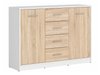 Commode Novsore 118 (Blanc + Sonoma chêne)
