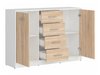 Commode Novsore 118 (Blanc + Sonoma chêne)