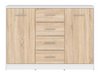 Commode Novsore 118 (Blanc + Sonoma chêne)