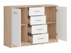 Commode Novsore 118 (Blanc + Sonoma chêne)