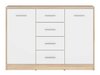 Commode Novsore 118 (Blanc + Sonoma chêne)
