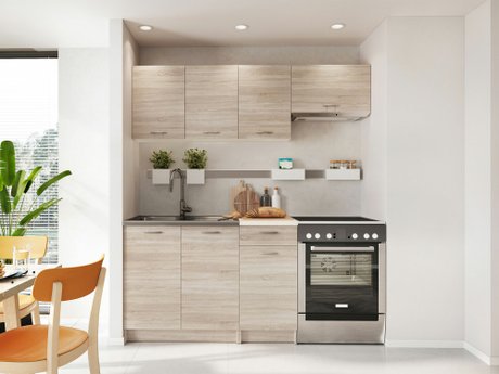 Cuisine complète Trenton 101 (Sonoma chêne + Beige)