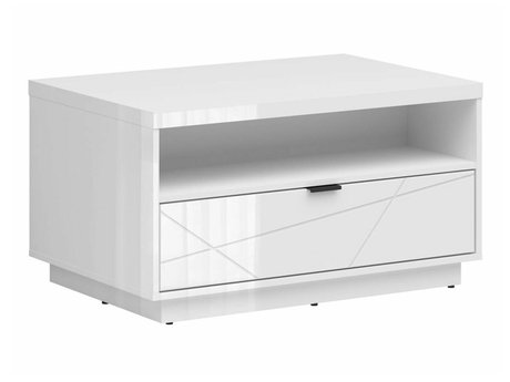 Table basse Fivale 117 (Blanc brillant + Blanc)