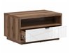 Table basse Fivale 117 (Chêne delano foncé + Blanc brillant)