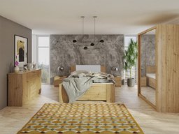 Ensemble de chambre Catromi 112 (Chêne Artisan + Soft Pik 029)