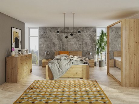 Ensemble de chambre Catromi 112 (Chêne Artisan)