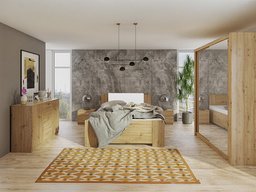 Ensemble de chambre Catromi 113 (Chêne Artisan + Soft Pik 017)