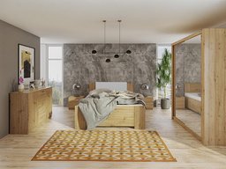 Ensemble de chambre Catromi 113 (Chêne Artisan + Soft Pik 029)