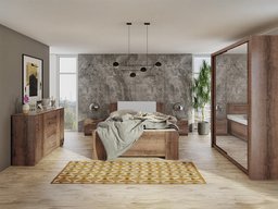 Ensemble de chambre Catromi 113 (Chêne du Monastery + Soft Pik 029)