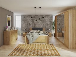 Ensemble de chambre Catromi 115 (Chêne Artisan + Soft Pik 011)