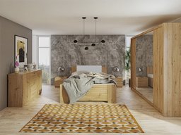 Ensemble de chambre Catromi 115 (Chêne Artisan + Soft Pik 029)