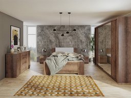 Ensemble de chambre Catromi 115 (Chêne du Monastery + Soft Pik 029)