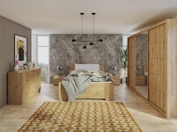 Ensemble de chambre Catromi 116 (Chêne Artisan + Soft Pik 029)