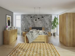 Ensemble de chambre Catromi 122 (Chêne Artisan + Soft Pik 011)