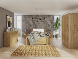 Ensemble de chambre Catromi 122 (Chêne Artisan + Soft Pik 017)