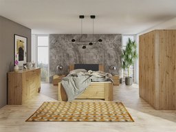 Ensemble de chambre Catromi 123 (Chêne Artisan + Soft Pik 011)