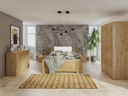 Ensemble de chambre Catromi 123 (Chêne Artisan + Soft Pik 017)