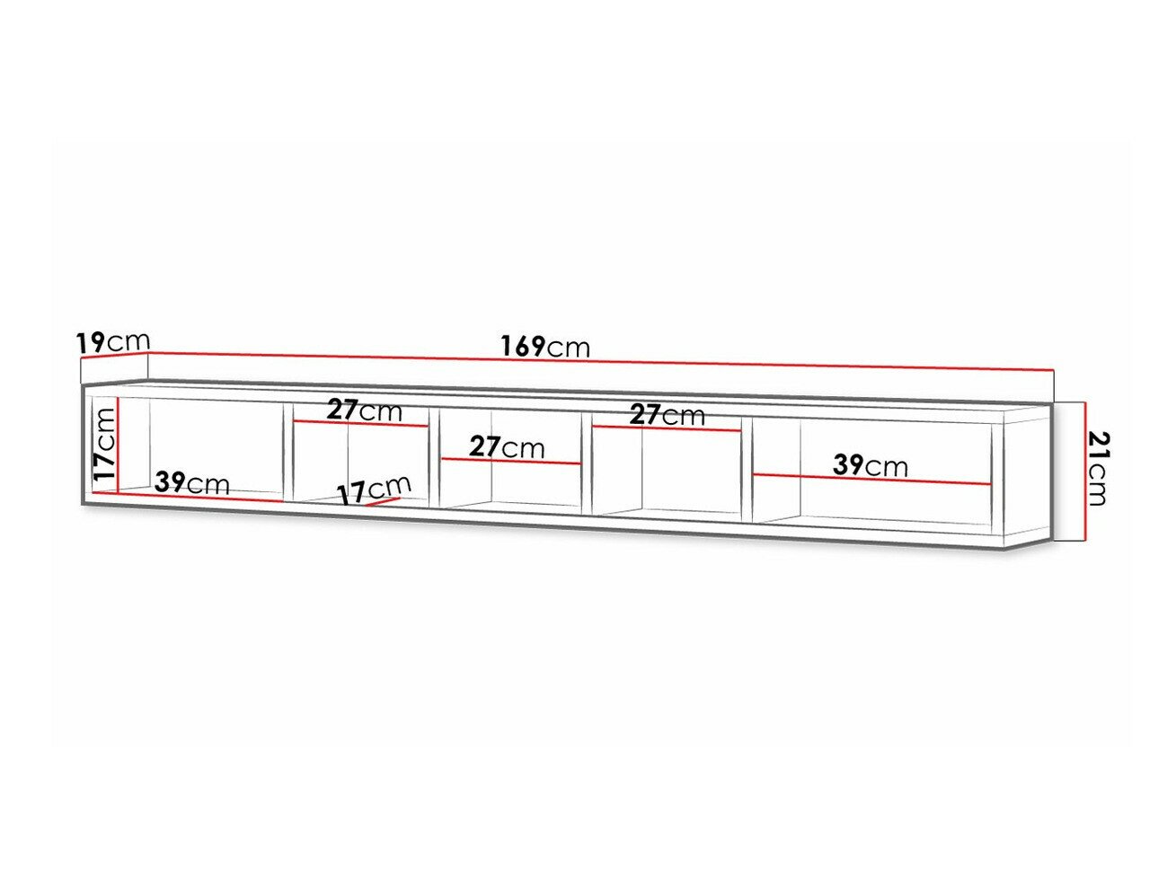 Étagère murale Torsone 105 (Blanc)