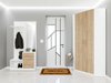Meuble d'entrée Novsore 145 (Blanc + Sonoma chêne)