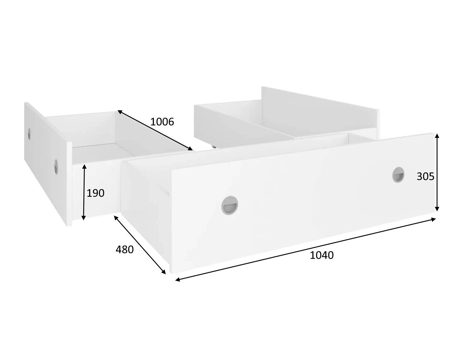 Boîte de literie Novsore 129 (Blanc) (3 pcs.)