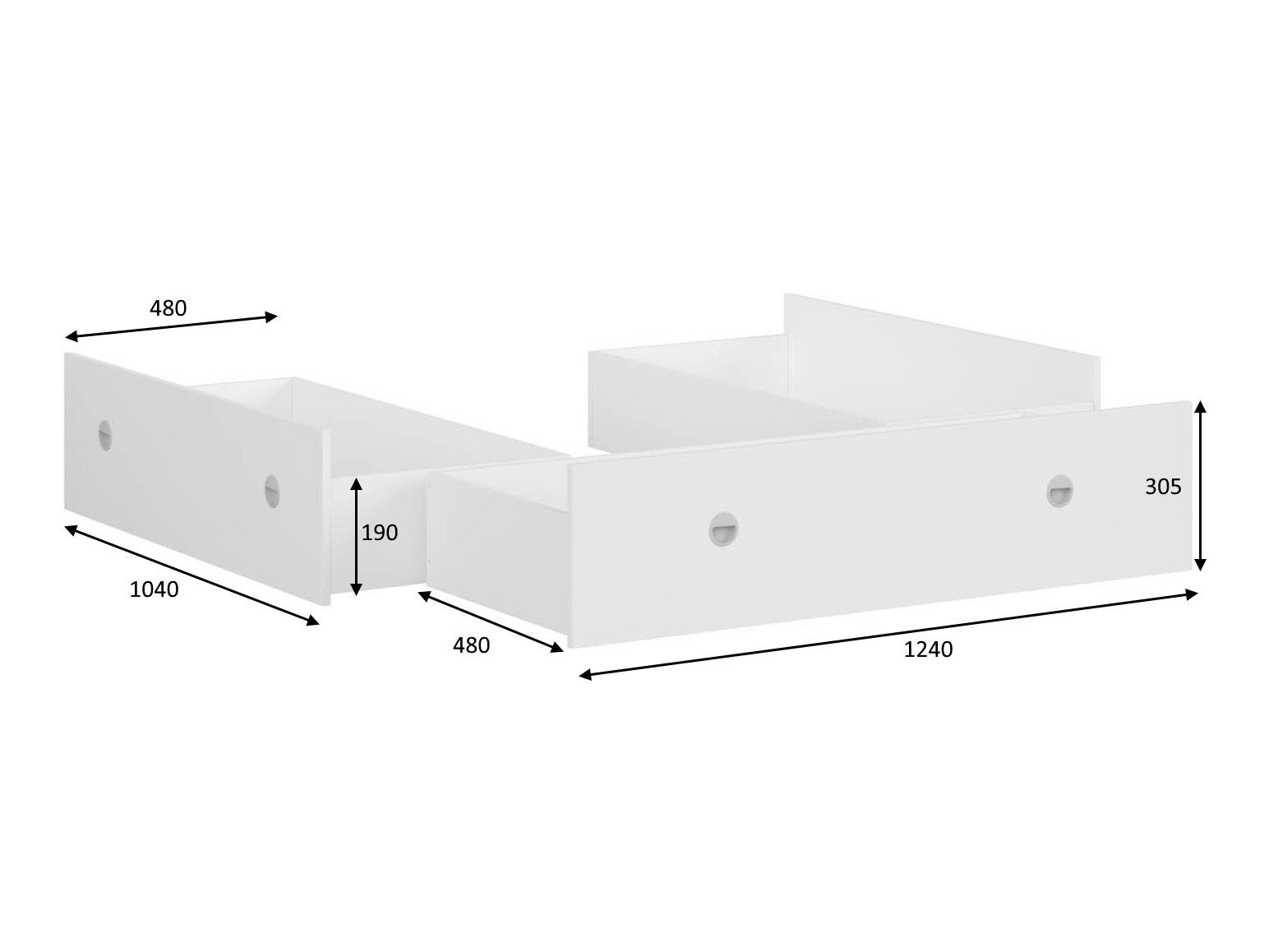 Boîte de literie Novsore 131 (Blanc) (3 pcs.)