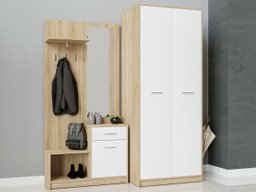 Meuble d'entrée Novsore 146 (Sonoma chêne + Blanc)