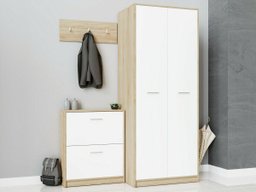 Meuble d'entrée Novsore 150 (Sonoma chêne + Blanc)