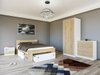 Ensemble de chambre Novsore 147 (Blanc + Sonoma chêne)