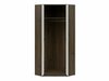 Armoire d'angle Novsore 119 (Chêne foncé + Blanc)