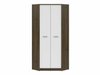 Armoire d'angle Novsore 119 (Chêne foncé + Blanc)