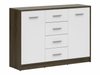 Commode Novsore 118 (Chêne foncé + Blanc)