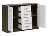 Commode Novsore 118 (Chêne foncé + Blanc)