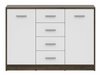 Commode Novsore 118 (Chêne foncé + Blanc)