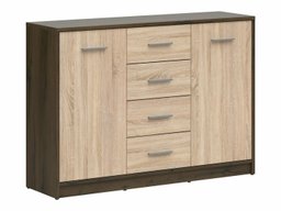 Commode Novsore 118 (Chêne foncé + Sonoma chêne)