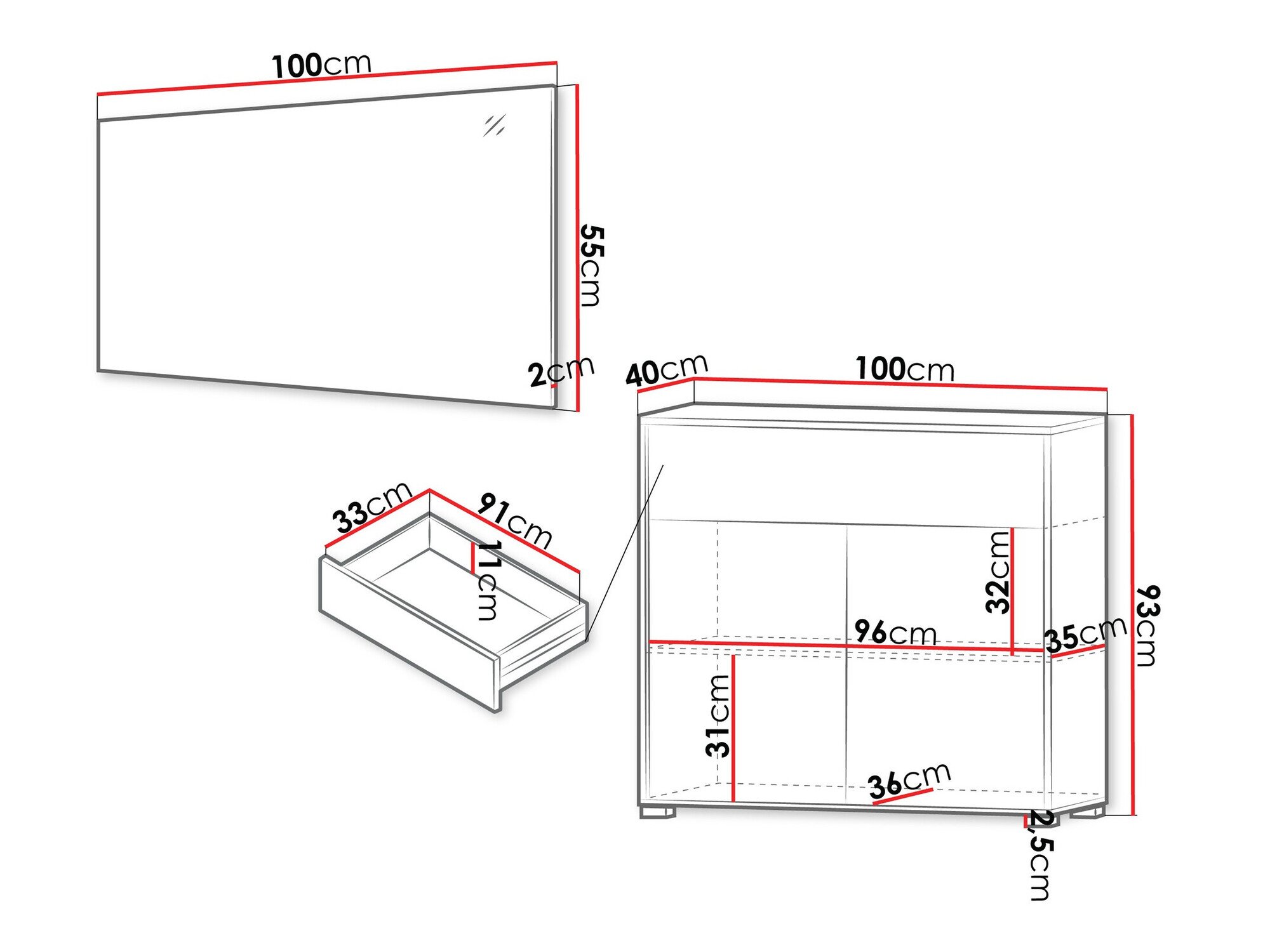Meuble d'entrée Comfivo Tutela VI (Cachemire)