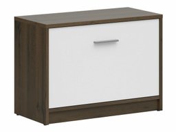 Meubles à chaussures Novsore 111 (Chêne foncé + blanc)