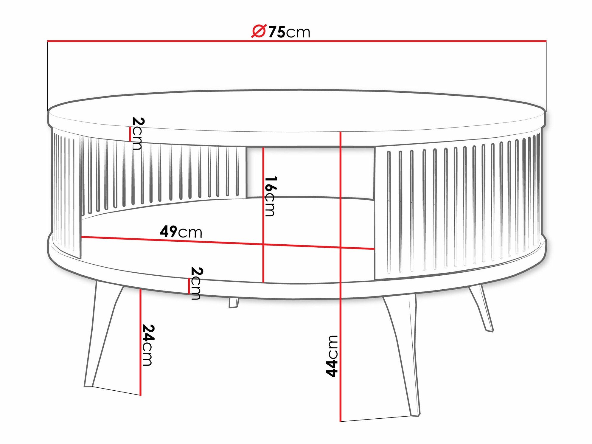 Table basse Sordore 104 (Rose + Marbre noir)