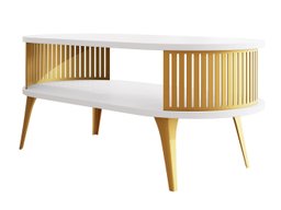 Table basse Sordore 106 (Doré + Blanc)