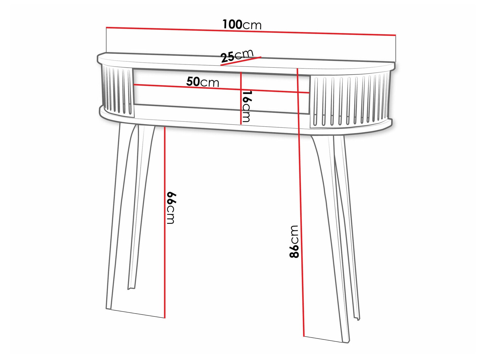 Console Sordore 113 (Rose + Blanc)