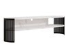 Meuble TV Evanola 109 (Noir + Marbre blanc)