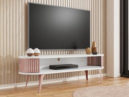 Meuble TV Sordore 110 (Rose + Blanc)