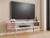 Meuble TV Vitum II (Rose + Marbre blanc)