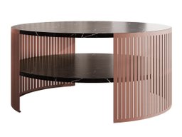 Table basse Civer II (Rose + Marbre noir)
