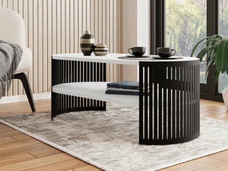 Table basse Civer III (Noir + Blanc)
