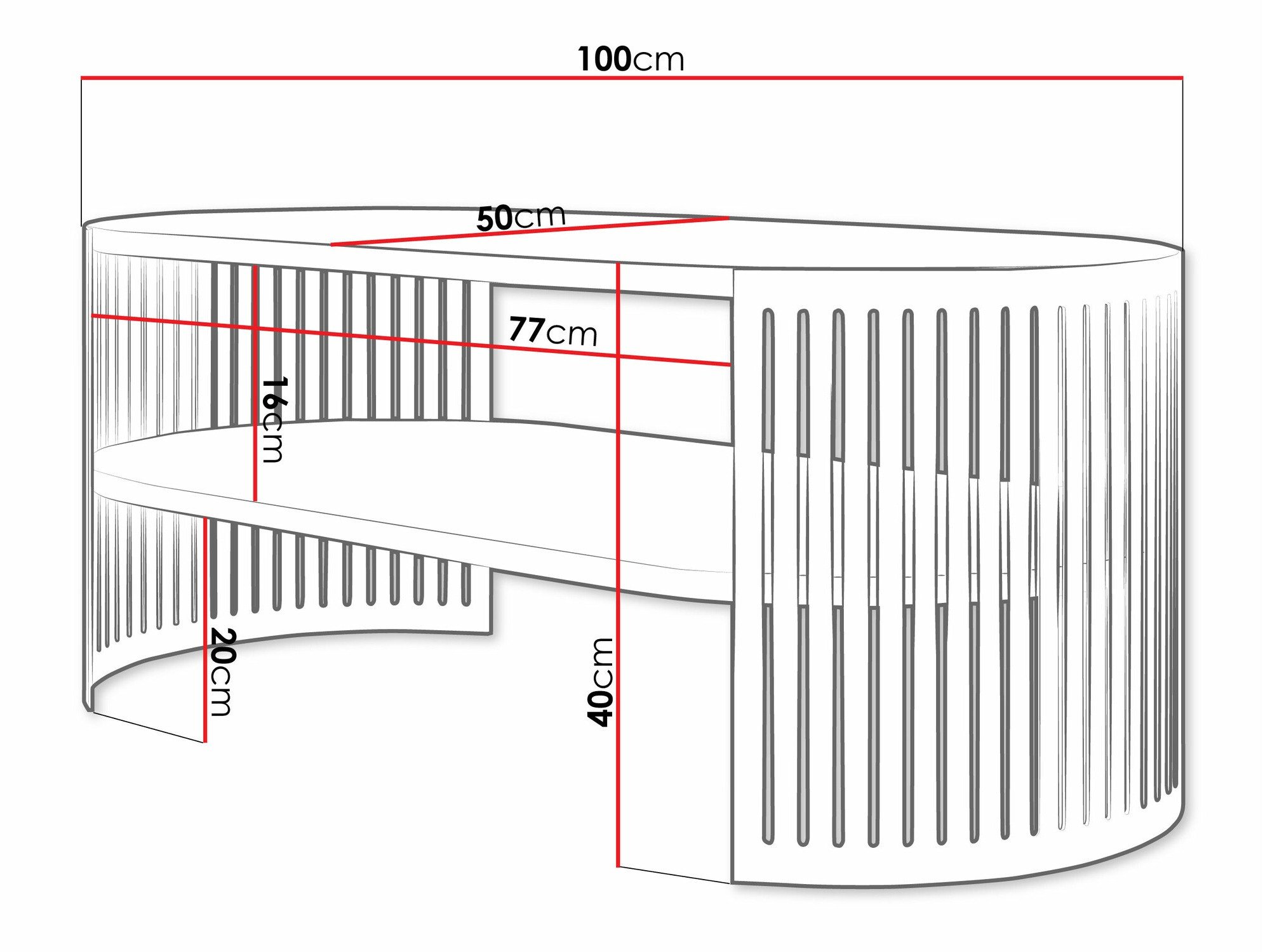 Table basse Civer III (Noir + Graphite)